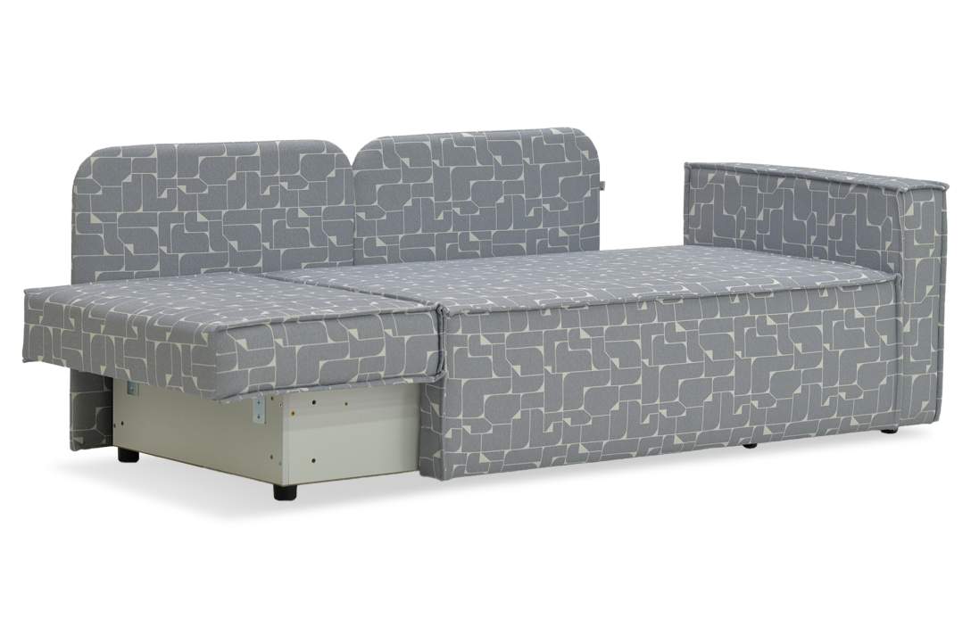 Прямой мини диван Бохо светло-серый жаккард