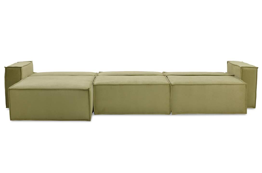 Угловой модульный диван Тейлор фисташковый велюр