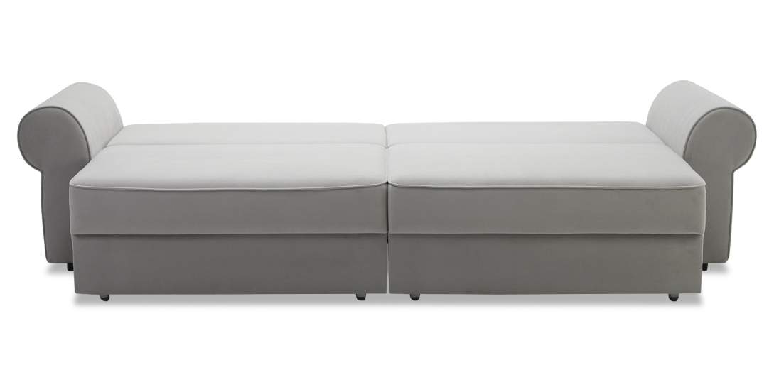 Прямой диван Тьерри Серебристый велюр 