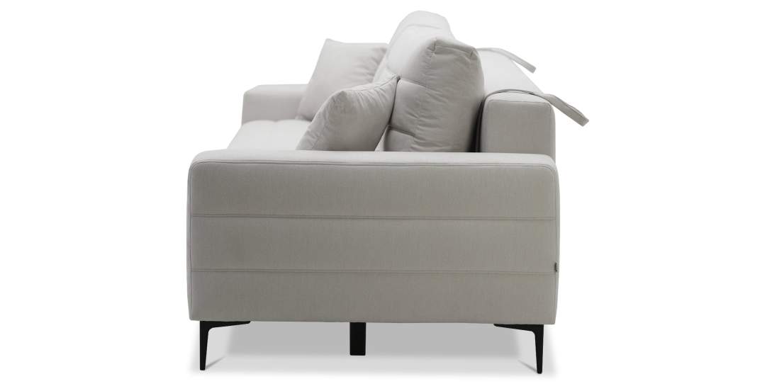 Прямой диван Белес Молочный шенилл 