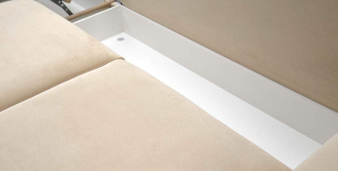 Угловой диван правый Вегас Айвори велюр