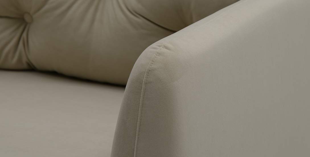 Нераскладное кресло Тиволи айвори велюр 