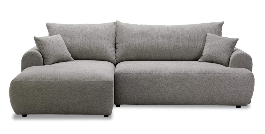 Угловой диван левый Кьянти Серо-коричневый шенилл