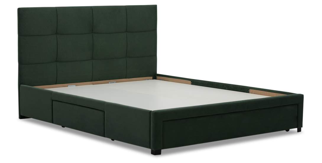 Двуспальная кровать Борба 140 зеленый велюр