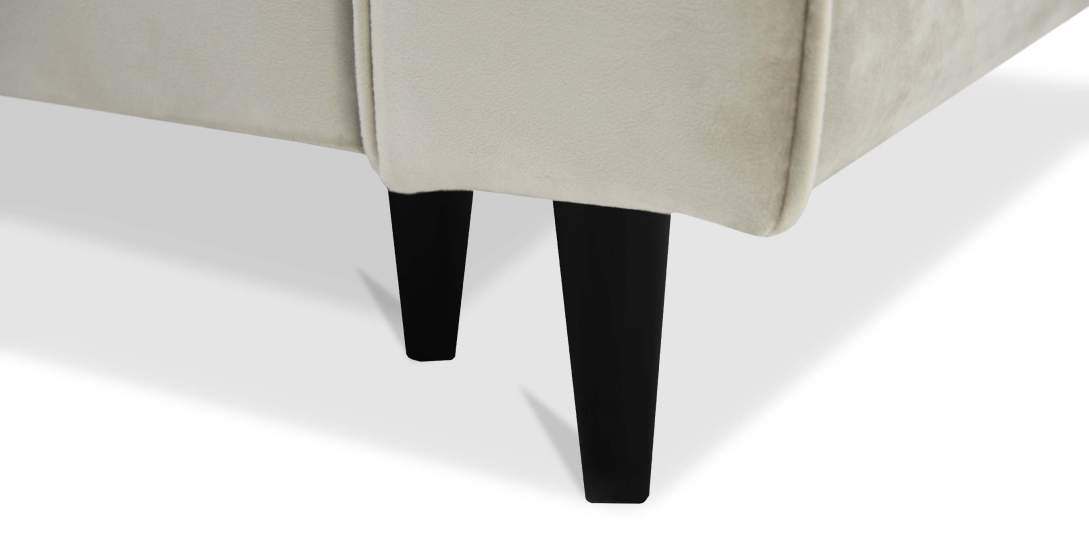 Прямой мини диван Касита 120 Жемчужно-бежевый велюр