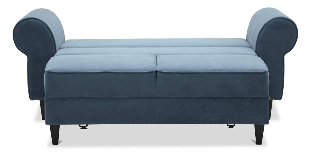 Прямой мини диван Гизела 140 Индиго велюр 
