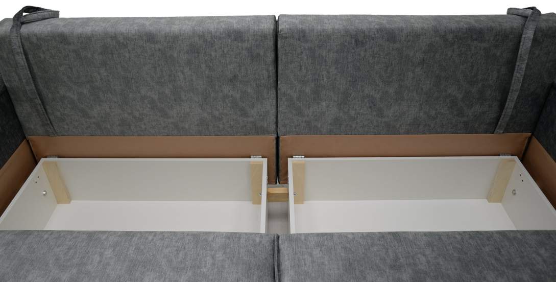 Прямой диван Фабио темно-серый велюр