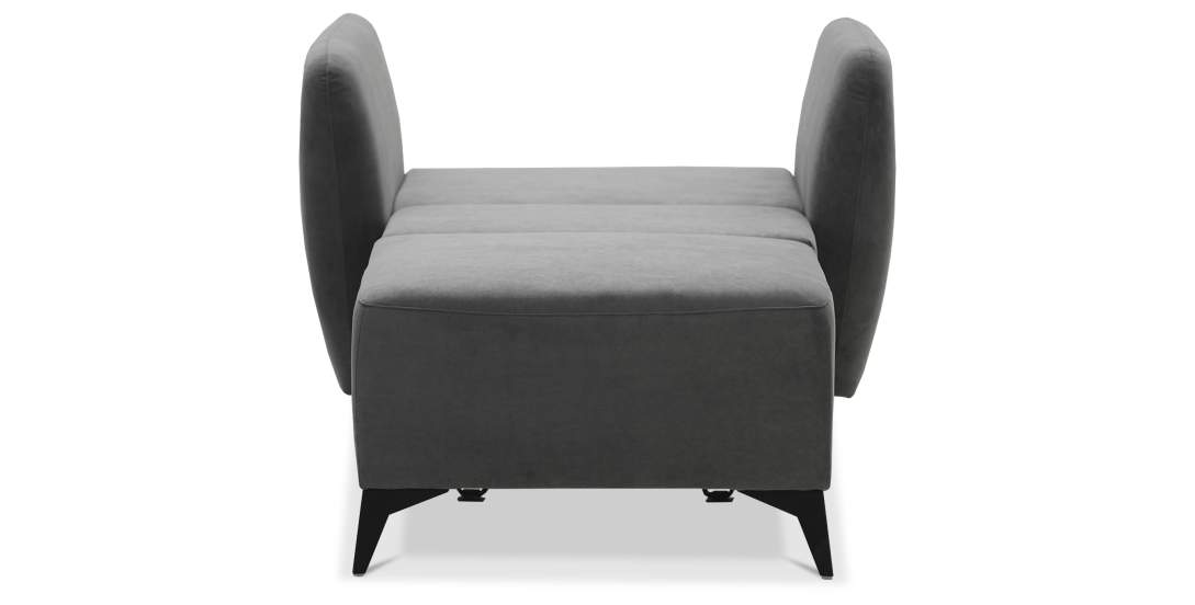 Раскладное кресло Тиволи серый велюр 