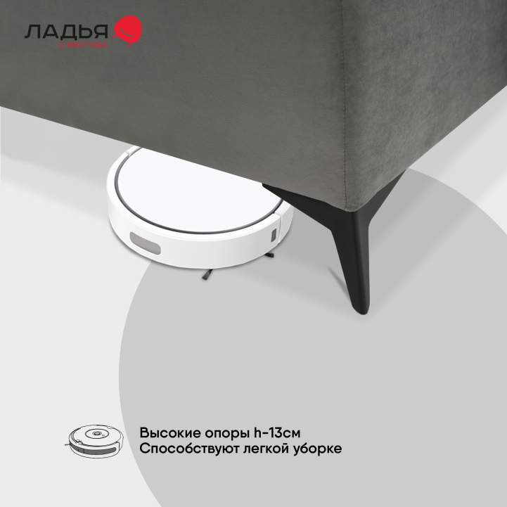 Раскладное кресло Тиволи серый велюр 