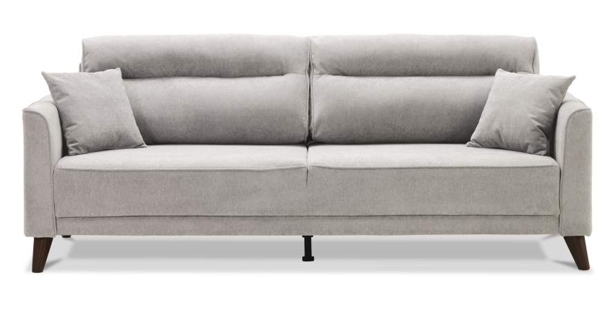 Прямой диван Авилла светло-серый велюр