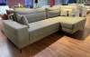 Угловой диван правый Белес светло-коричневый велюр 