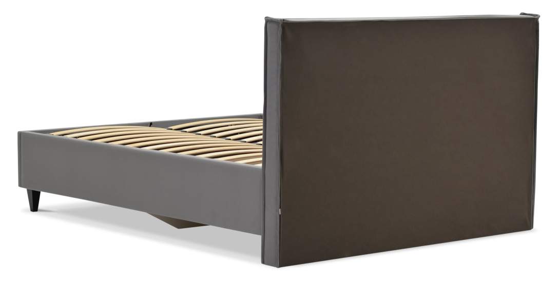 Двуспальная кровать Блэр 160 серый велюр