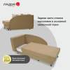 Угловая кушетка левая Иби бежевый велюр