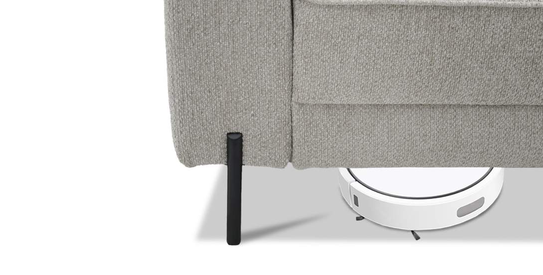 Прямой диван Энгри Бежево-серый шенилл