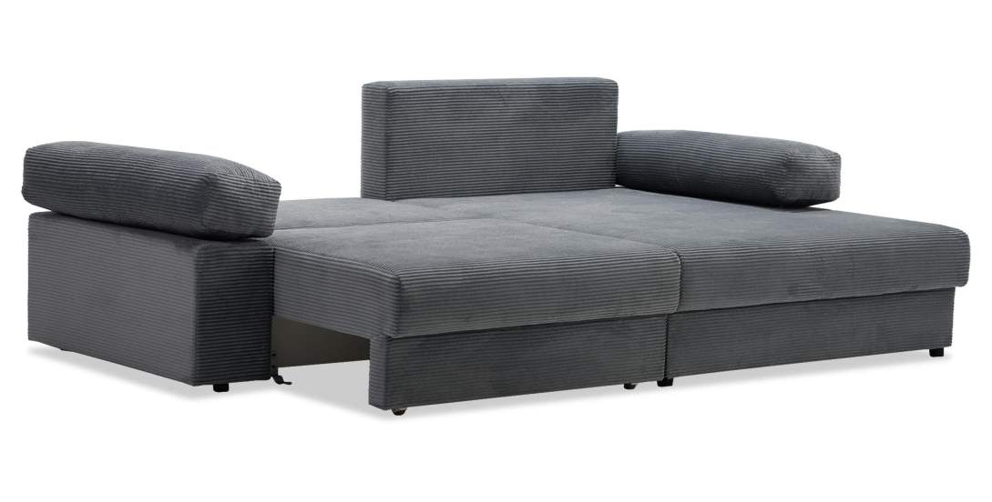 Угловой диван правый Тайлин Cтальной велюр