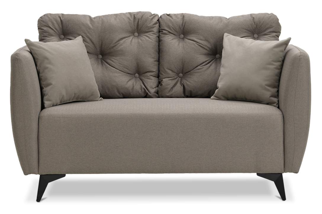 Прямой диван-кушетка Тиволи 120 коричневая рогожка 