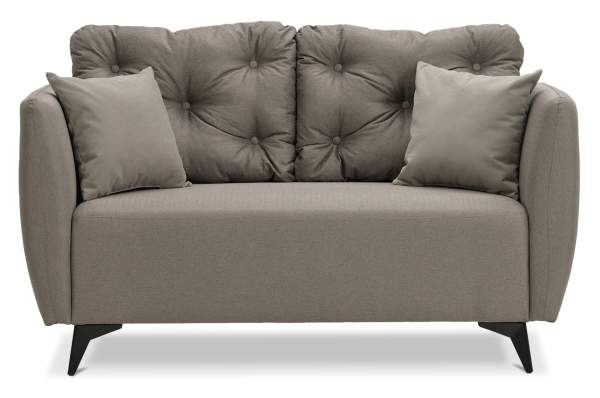 Прямой диван-кушетка Тиволи 120 коричневая рогожка 