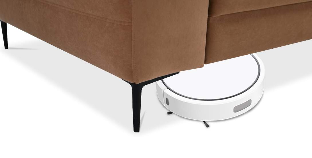 Прямой диван Белес Терракотовый велюр 