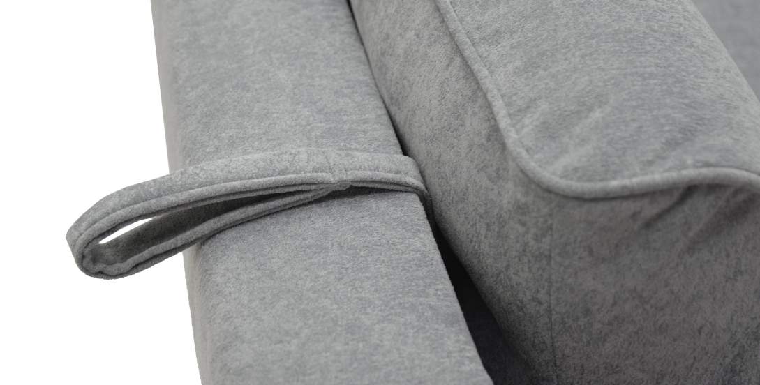 Прямой диван Авилла Антрацитовый велюр