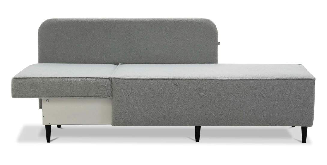 Угловая кушетка левая Элфи Cеребристый букле 