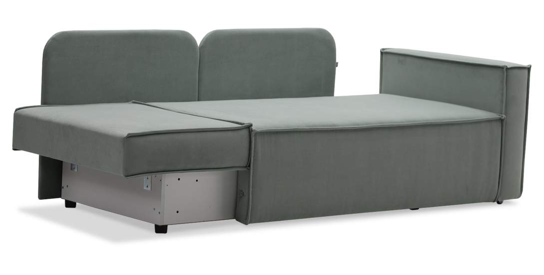 Прямой мини диван Бохо Бирюзовый велюр 