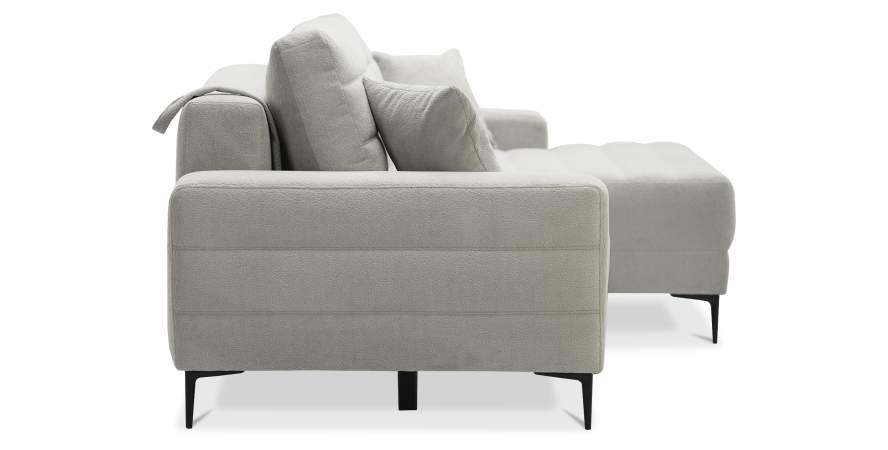 Угловой диван правый Белес Молочный велюр Уцененный