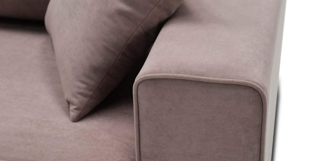 Диван трансформер Астон MAX Пудрово-розовый велюр