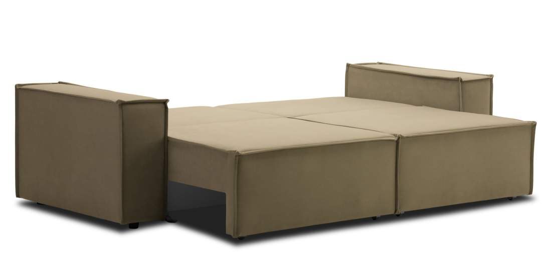 Прямой диван Фабио Бежевый велюр