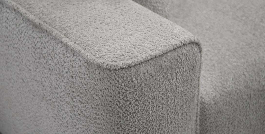 Угловой диван Матье Серо-бежевый шенилл Уцененный