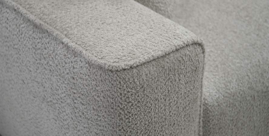 Угловой диван Матье Серо-бежевый шенилл Уцененный