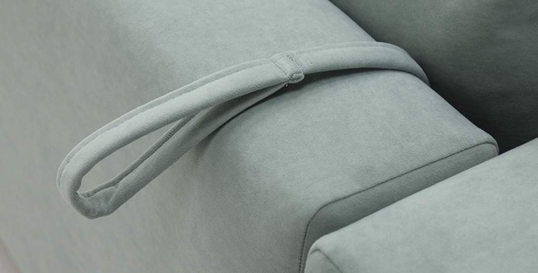 Угловой диван Каперс Пыльно-бирюзовый велюр