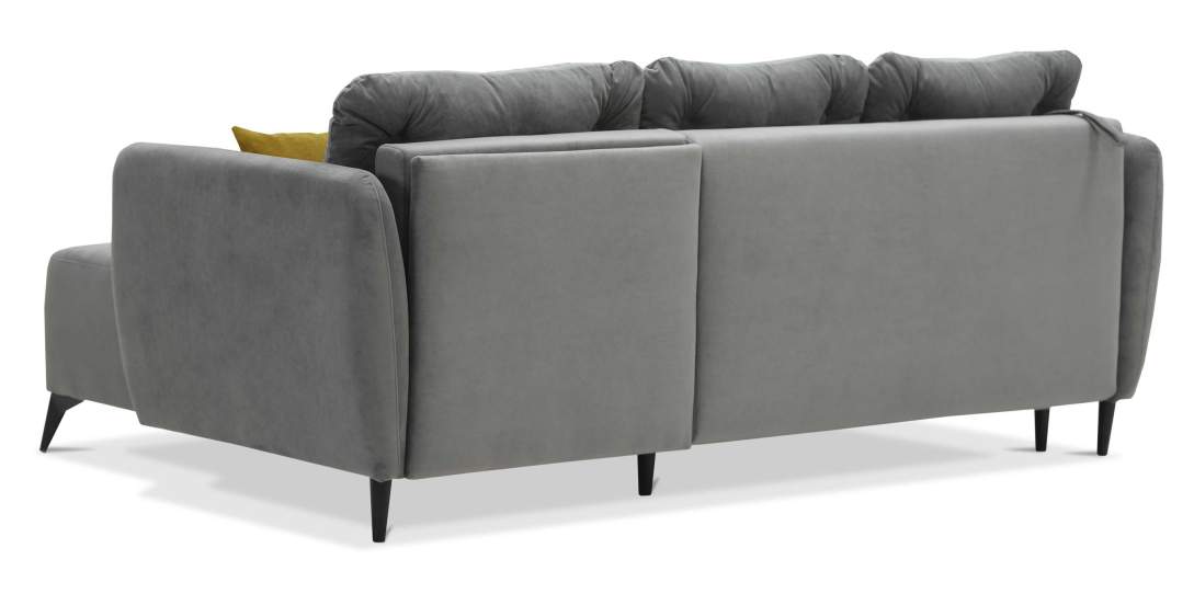 Угловой диван Тиволи Серый велюр 