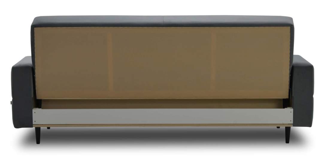 Прямой диван Виконт Антрацитовый велюр