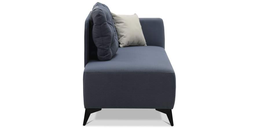 Угловая кушетка Тиволи 190 Cеро-синий велюр Уцененный