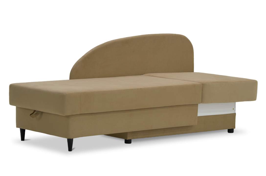 Угловая кушетка правая Иби бежевый велюр