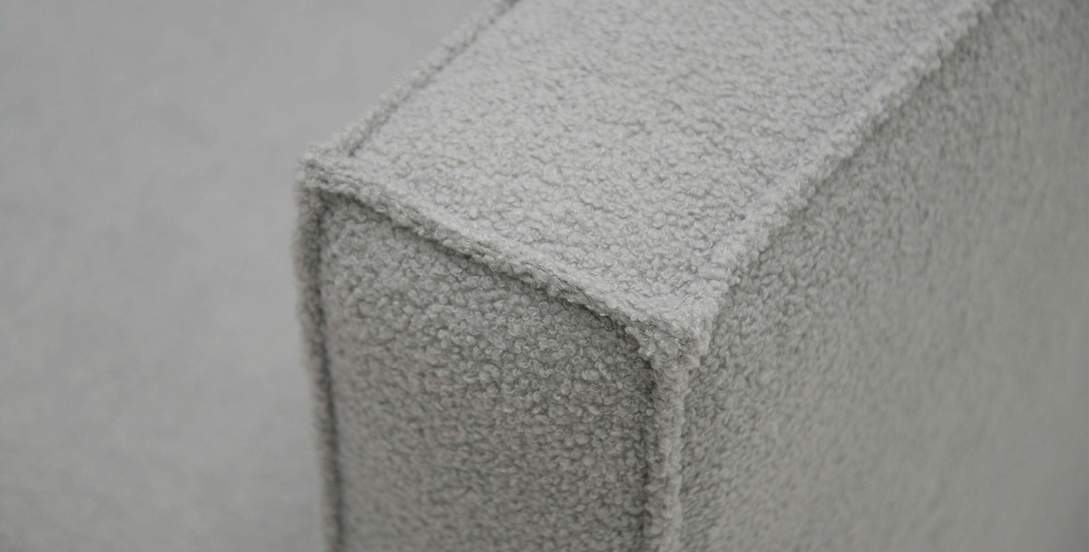 Угловая кушетка левая Элфи Cеребристый букле 