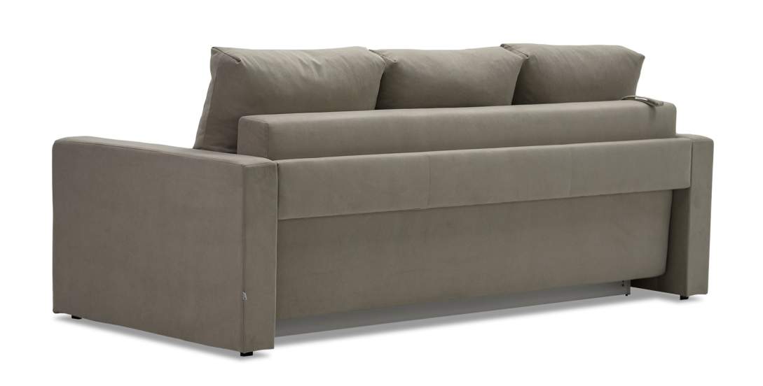 Прямой диван Мекс светло-коричневый велюр