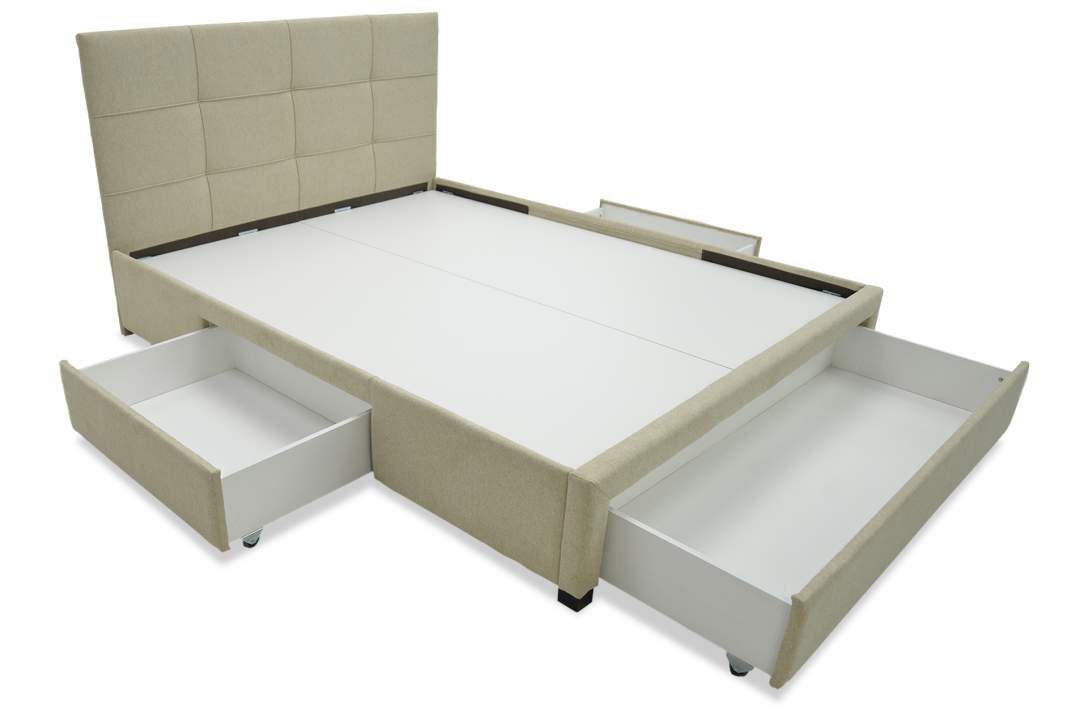 Двуспальная кровать Борба 140 кремовый шенилл