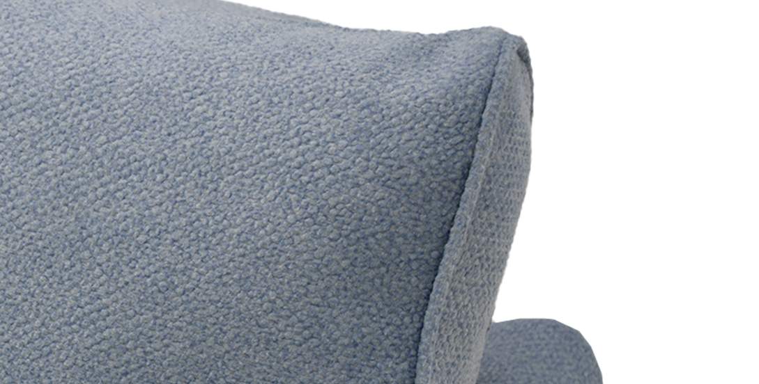 Прямой мини диван Касита 140 голубой велюр