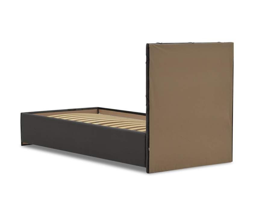 Односпальная кровать Артэ 90 серый велюр