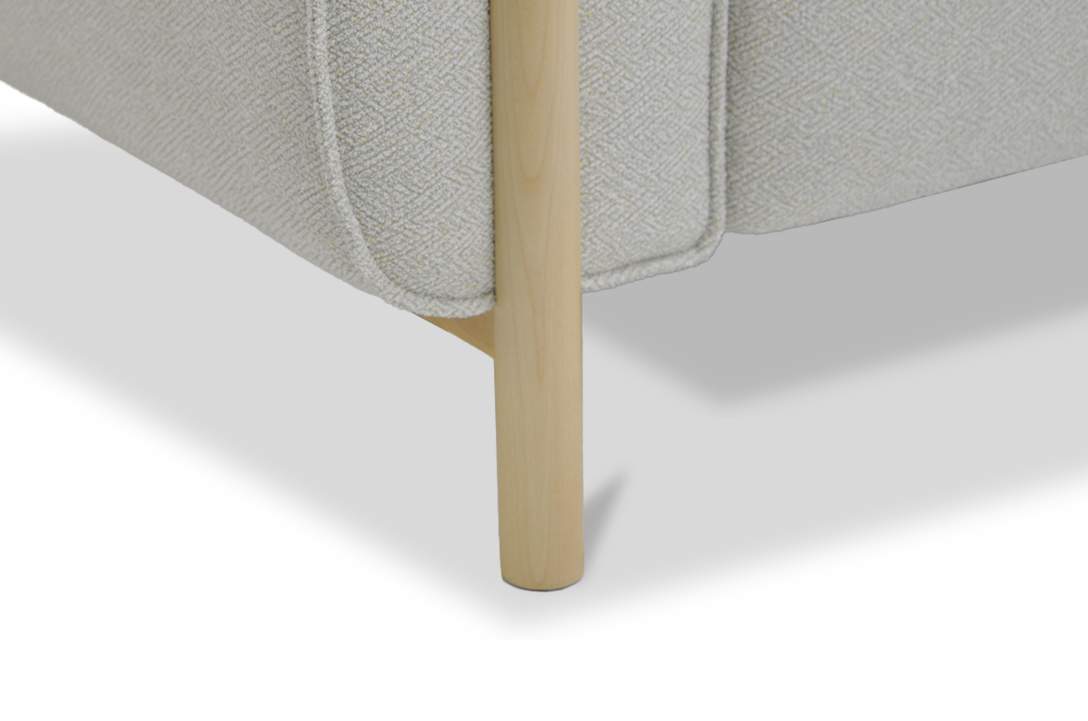 Прямой диван Тельда айвори велюр