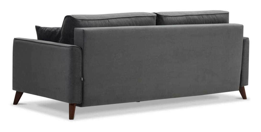 Прямой диван Авилла Серый велюр