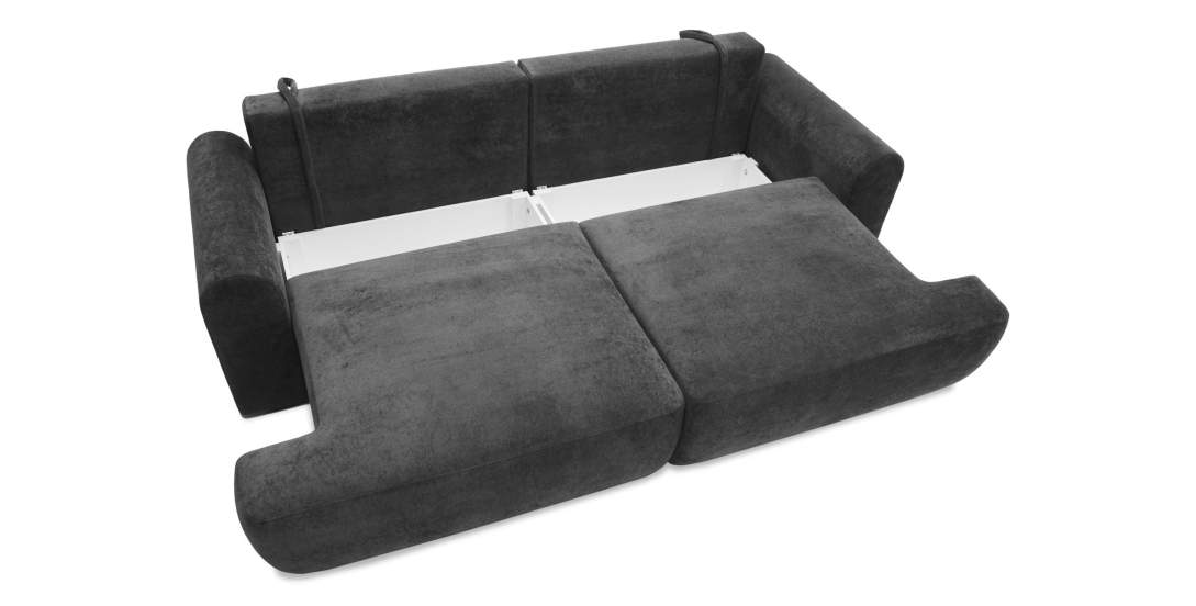 Прямой диван Кьянти Графитовый велюр 