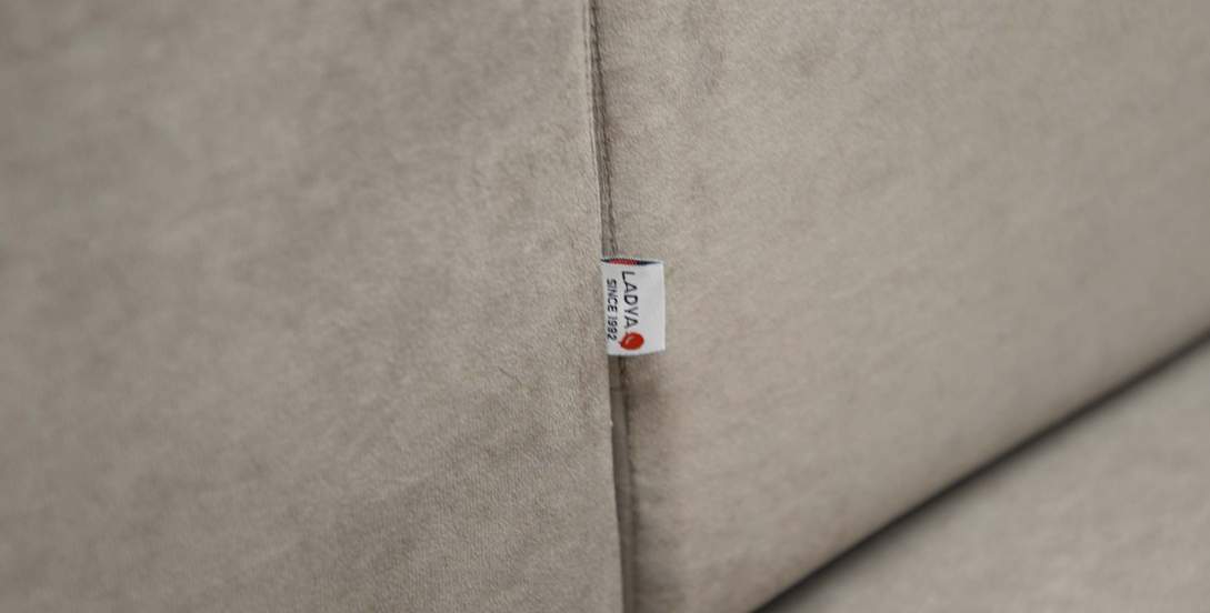 Угловой диван Лома светло-коричневый велюр