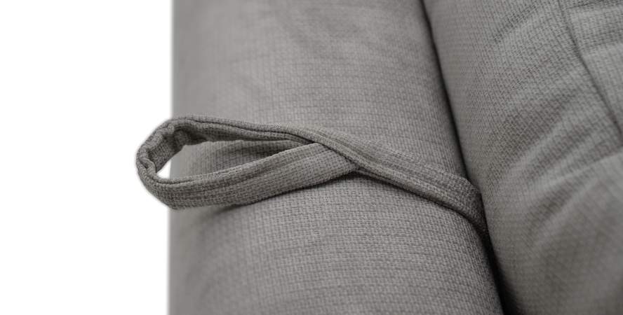 Прямой диван Кьяра тауп велюр 