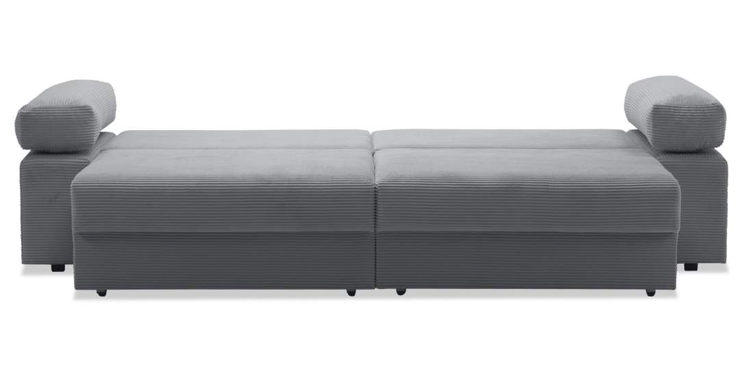 Прямой диван Тайлин Стальной велюр