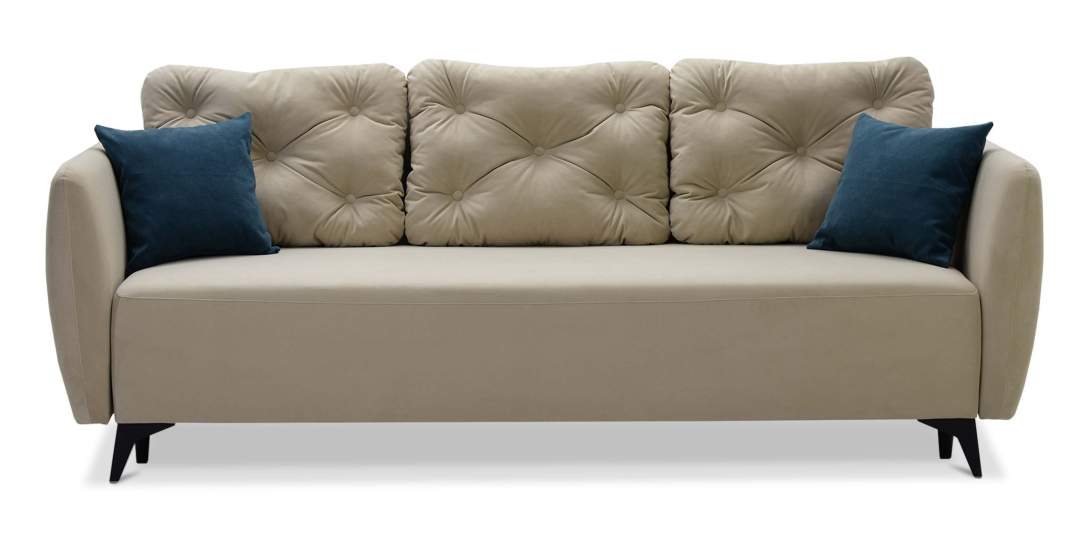 Прямой диван Тиволи Айвори велюр 