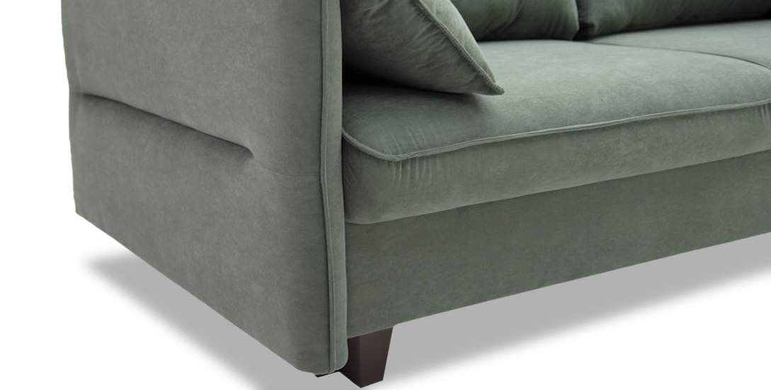 Прямой диван Палермо Оливковый велюр