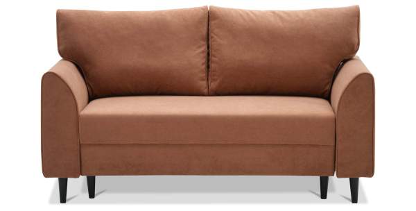 Прямой мини диван Касита 140 Терракотовый велюр Уцененный