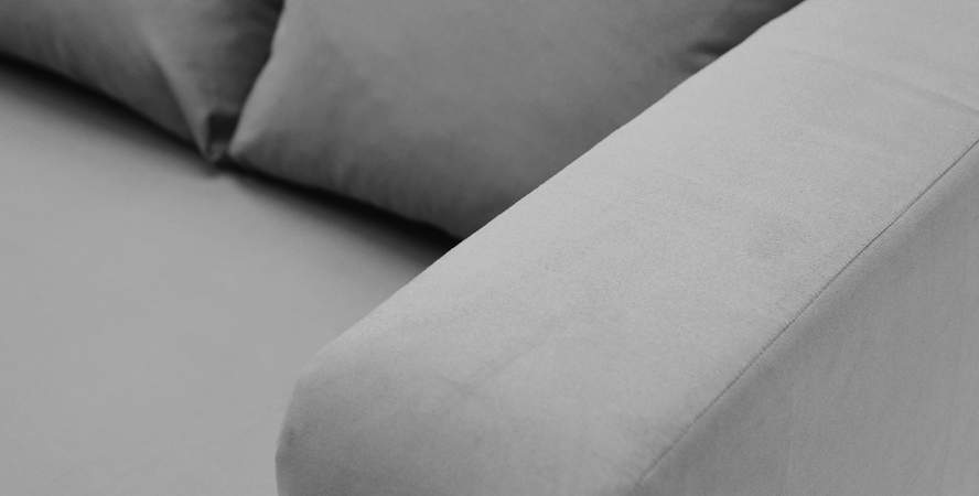 Угловая кушетка левая Иби Антрацитовый велюр Уцененный Угловая кушетка левая Иби Антрацитовый велюр Уцененный